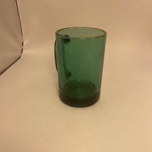 Vintage Green Glass Mug- 12‎ oz- Decorative